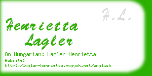 henrietta lagler business card